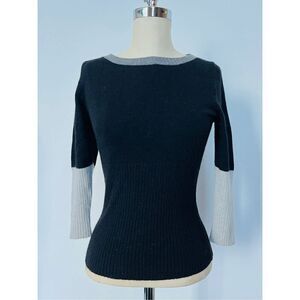 Escada Sport Womens S Black Grey Wool/Angora Blend Sweater